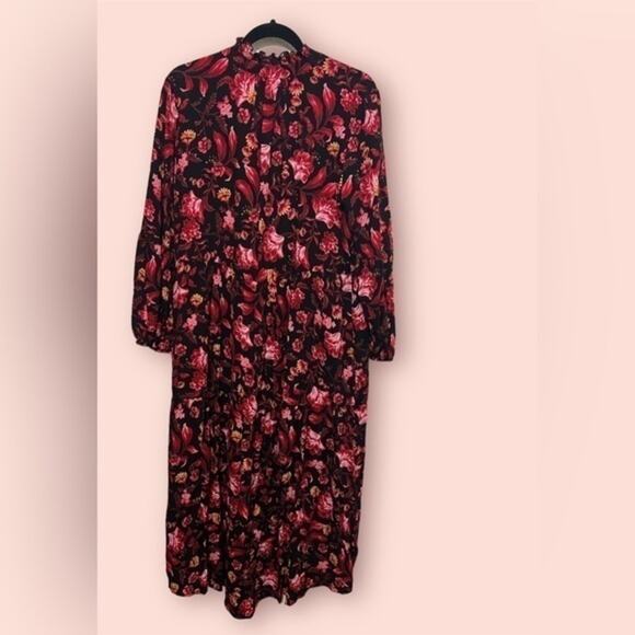 Terra & Sky Red Floral Dress NWOT - Picture 5 of 5